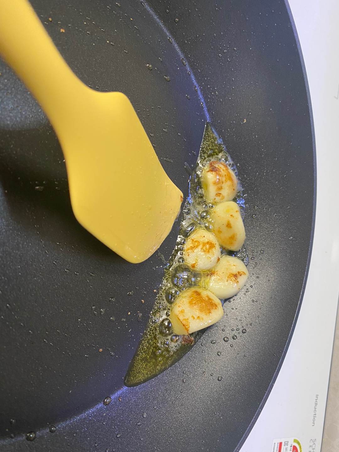 마늘 - 올리브유 - 튀기듯이 굽기