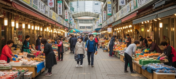 전통시장 주차 유료주의