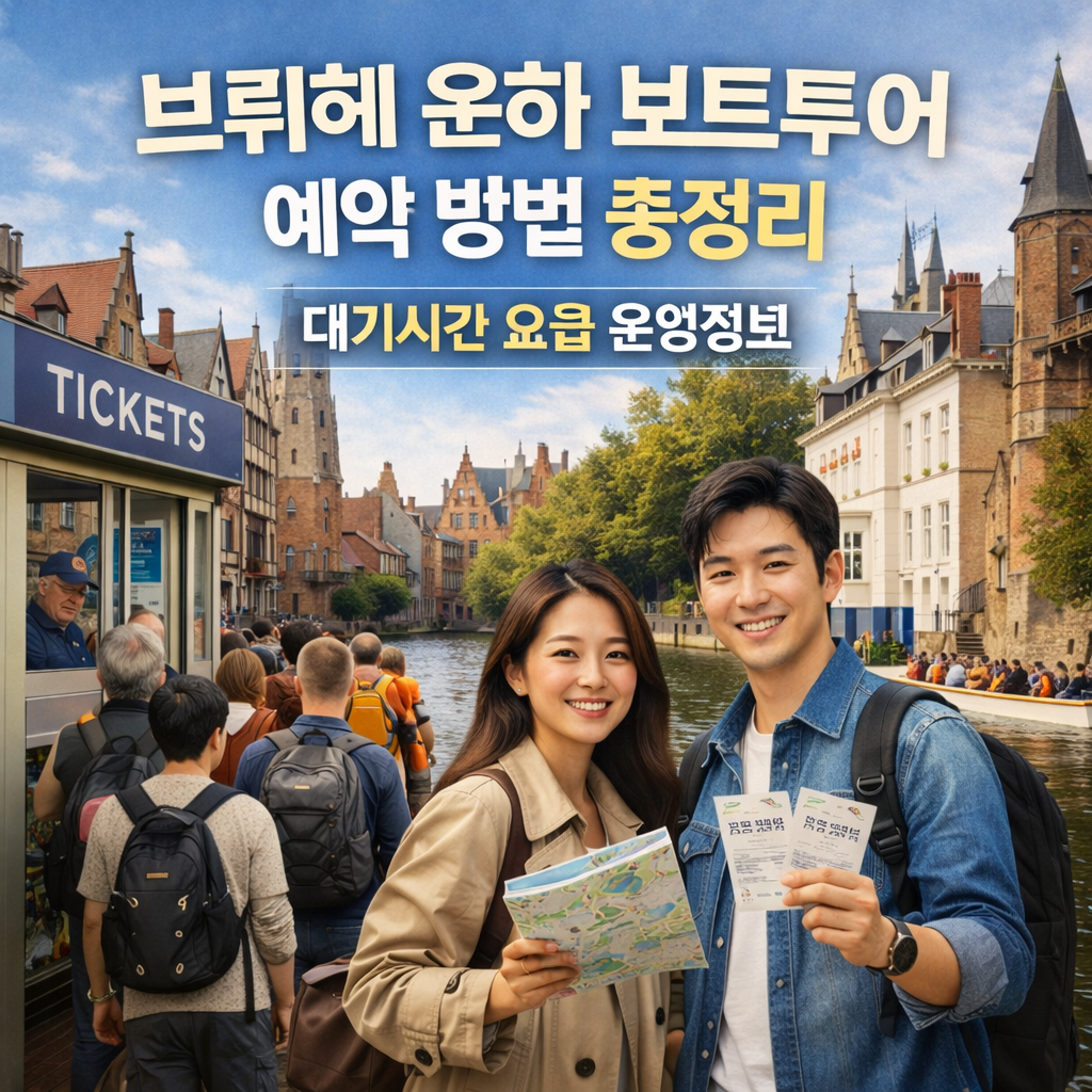 브뤼헤 운하 보트투어 예약 방법 총정리 대기시간 요금 운영정보