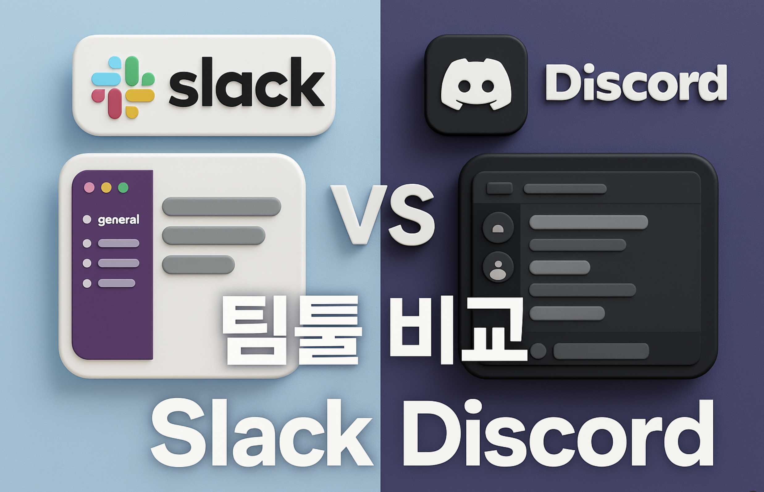 Slack vs Discord – 팀 커뮤니케이션 툴 비교