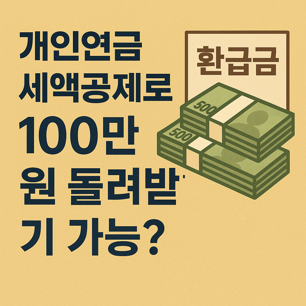 개인연금 세액공제 받는법