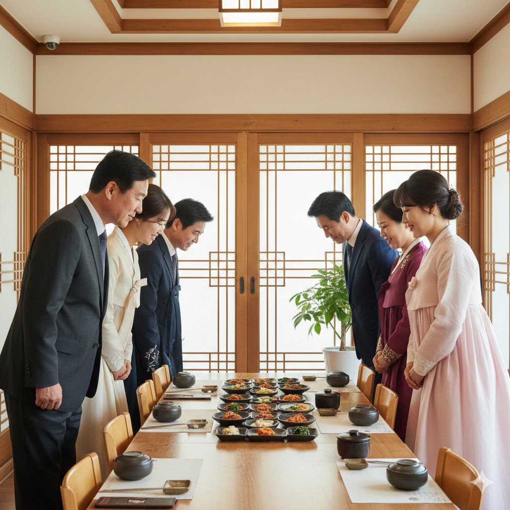 상견례를 하는 양가 집안