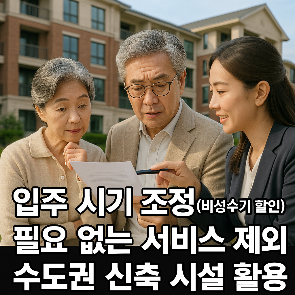 입주 시기 조정등 비용 절감 노하우