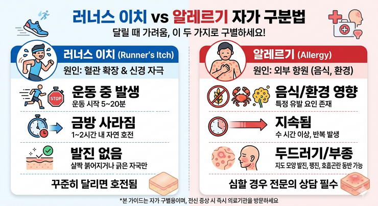 러너스 이치와 일반 알레르기 자가구분법