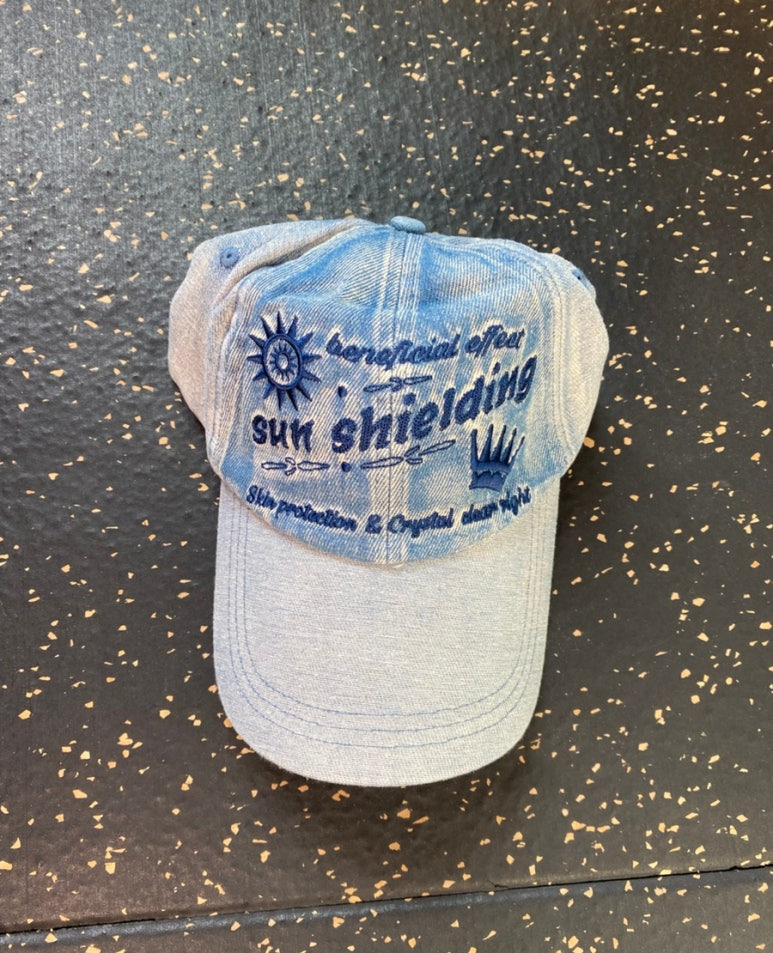 엑스톤즈(XTONZ) XTA030 크라운 워싱 데님 빈티지 볼캡 (BLUE)