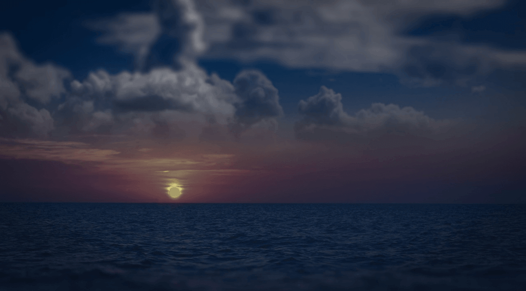 해질 무녘 바닷가 모습