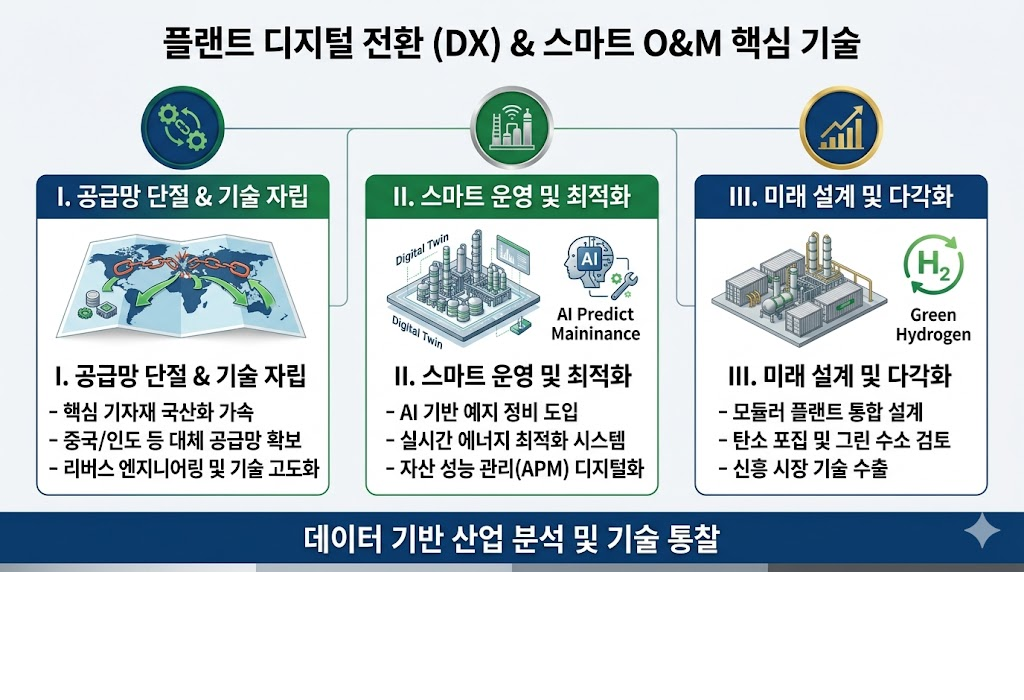 플랜트 디지털 전환 (DX), 스마트 O&amp;M 핵심기술 인포그래픽