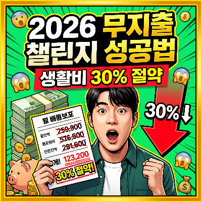 2026 무지출 챌린지 성공법 &amp;#124; 생활비 30% 줄이는 현실 절약 노하우