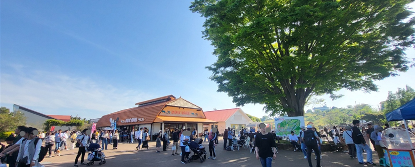 연휴기간 놀이공원의 풍경