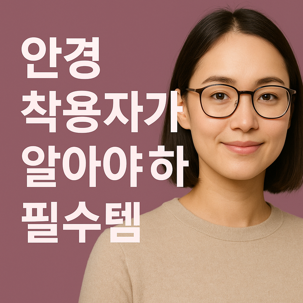 안경 착용자가 알아야하는 필수템