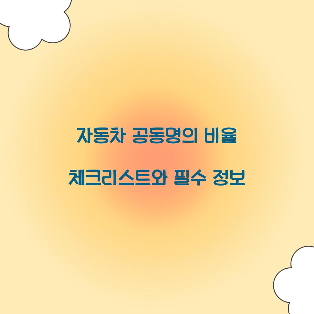 자동차 공동명의 비율
