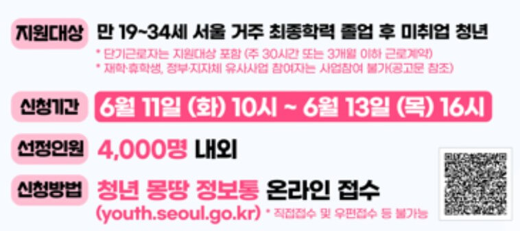 서울시 청년수당 2차 추가