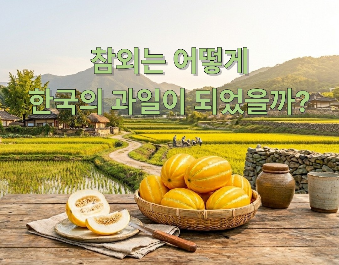 참외의 원산지와 한국 재배 역사를 떠올리게 하는 한국 농촌 풍경 속 참외 이미지