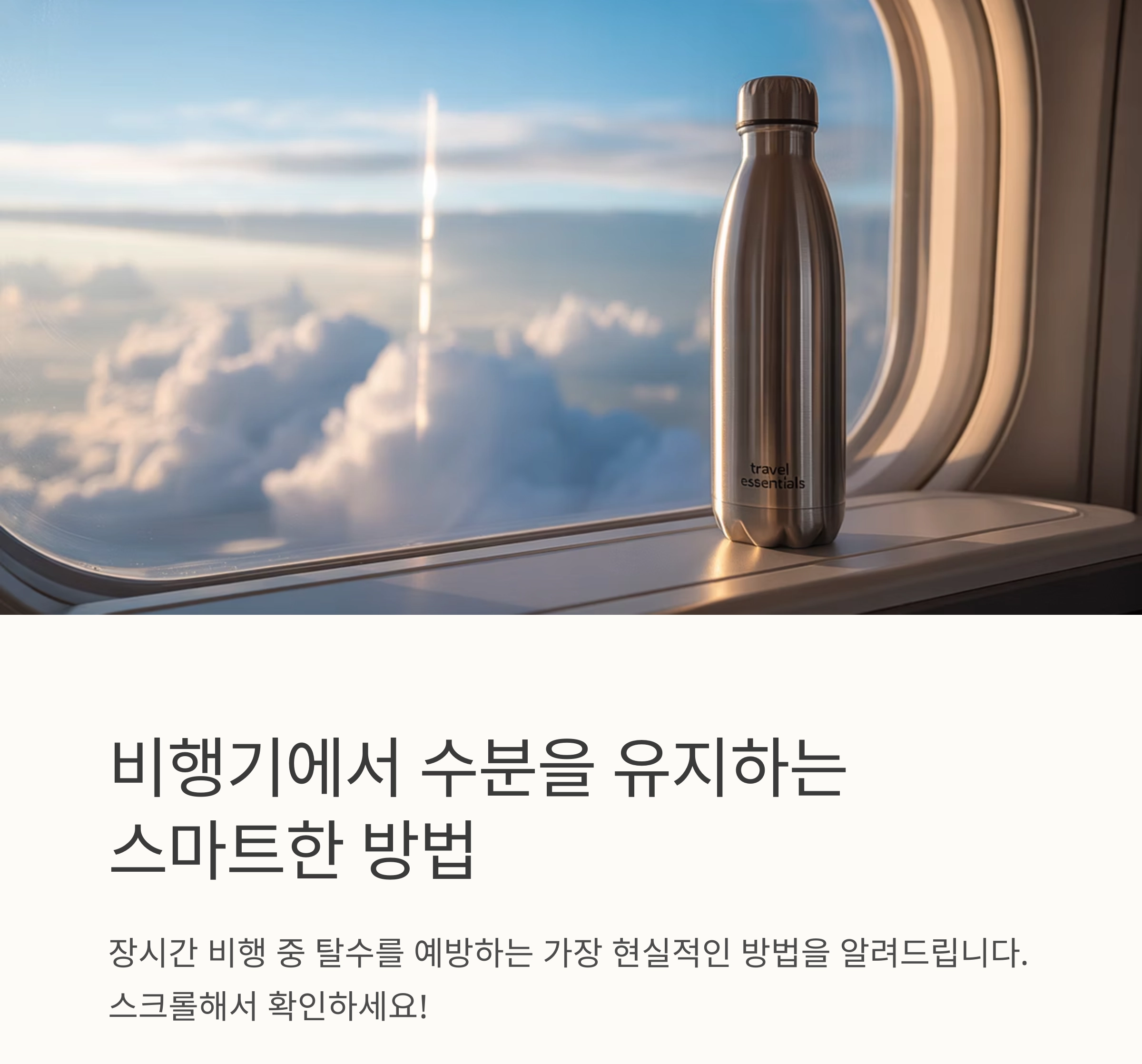비행기에서 수분을 유지하는 스마트한 방법: 공병과 공항 생수대 활용하기