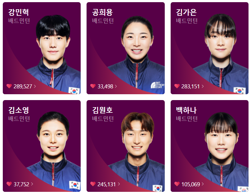 2024 파리 올림픽 배드민턴 대한민국 선수 경기일정