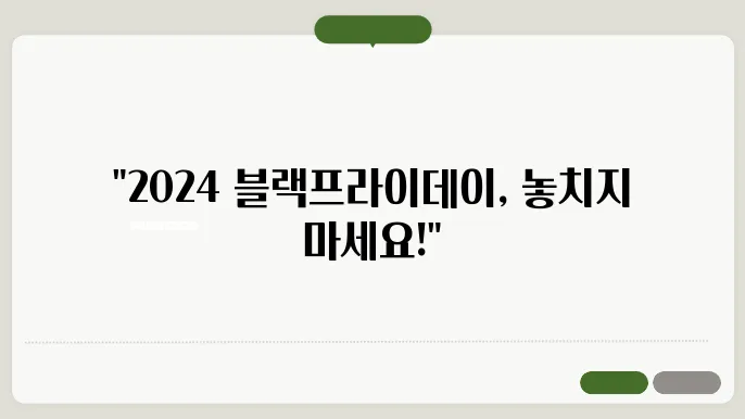 2024 블랙프라이데이 변화하는 소비 패턴