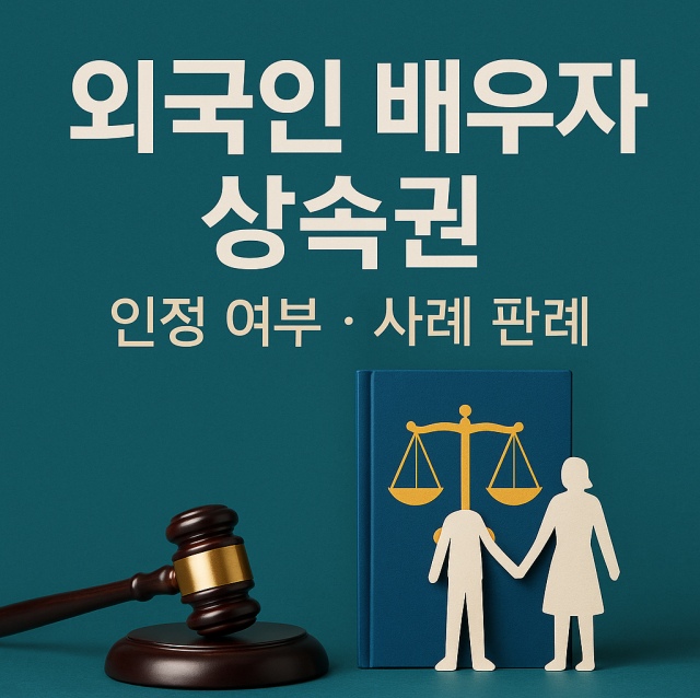 외국인 배우자의 상속권 인정 여부와 사례, 판례를 설명하는 대표 이미지