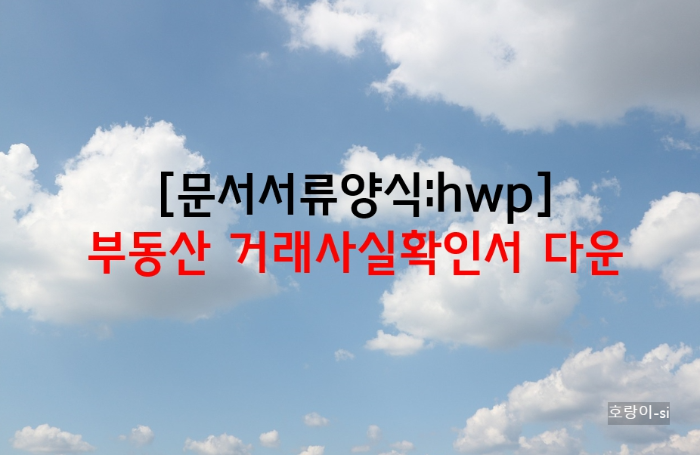 부동산거래사실확인서 다운