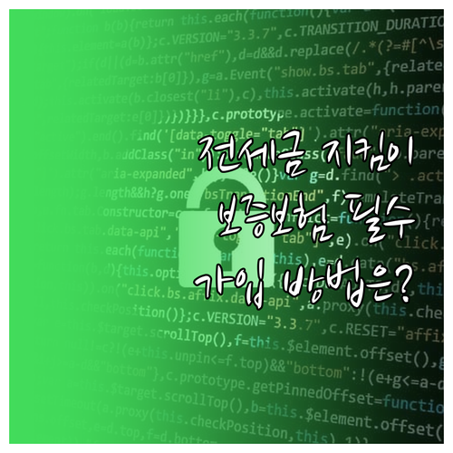 전세보증보험, 내 전세금 안전하게 지..