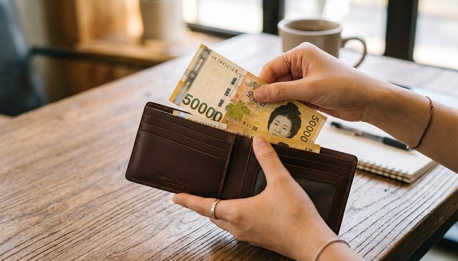 새 지갑 재물운 마중물 지폐