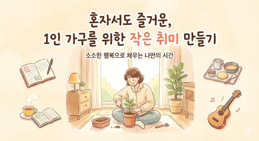 1인 가구를 위한 작은 취미 만들기
