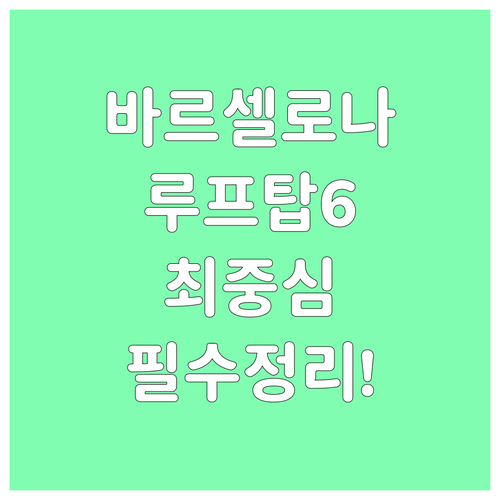 바르셀로나 최중심 루프탑 수영장 스파..