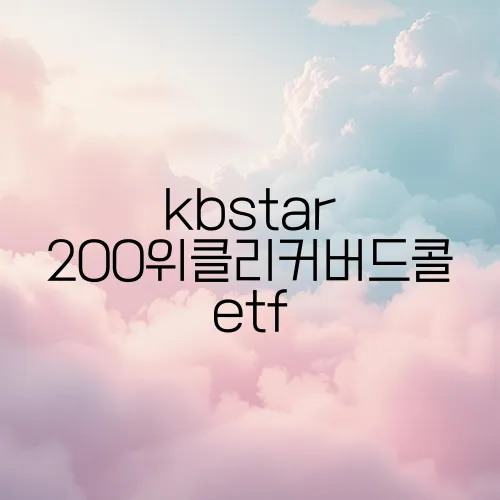 kbstar 200위클리커버드콜 etf