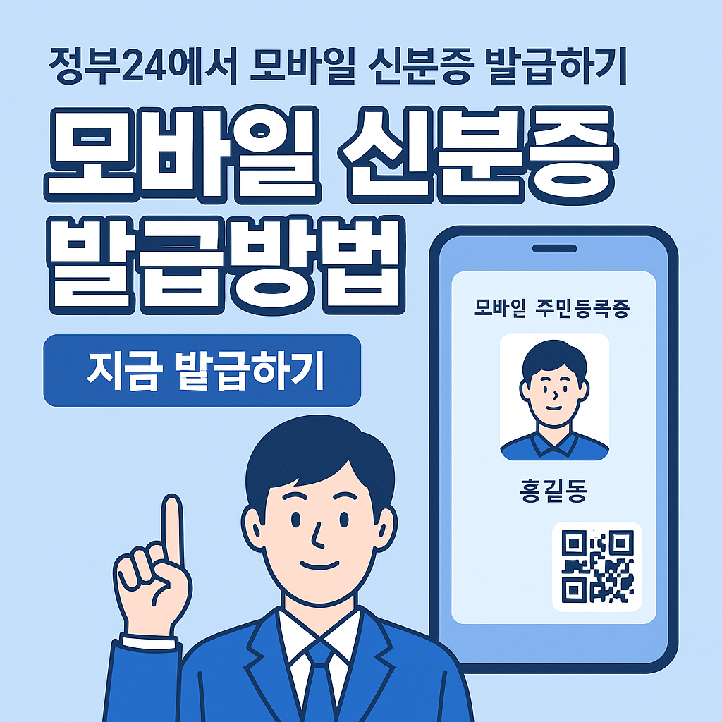 정부24 모바일 신분증 무료 발급