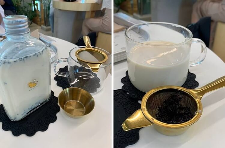 달달하고 은은한 꽃향이 나는 밀크티 한잔