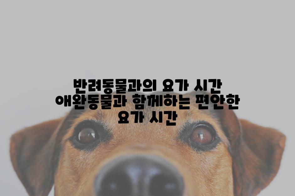 반려동물과의 요가 시간 애완동물과 함께하는 편안한 요가 시간