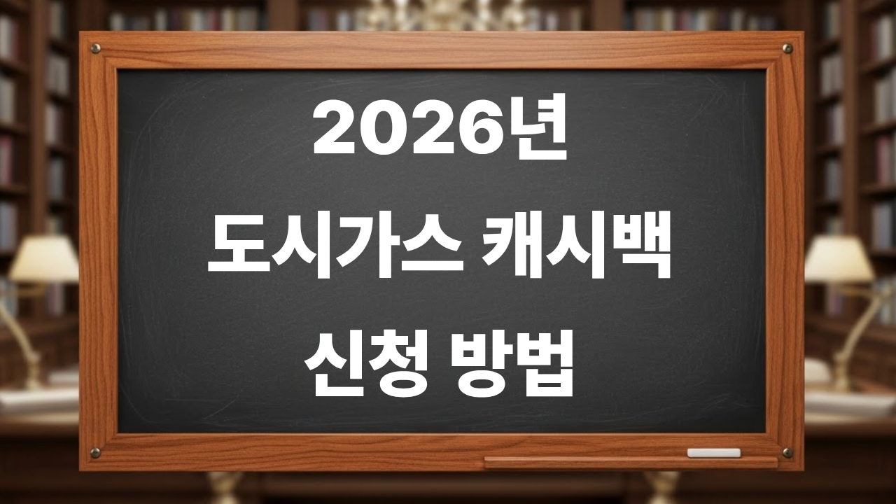 2026년 도시가스 캐시백 신청하는 방법 및 조회 환급 받기