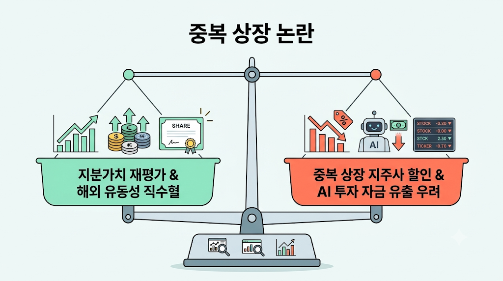 중복 상장 논란