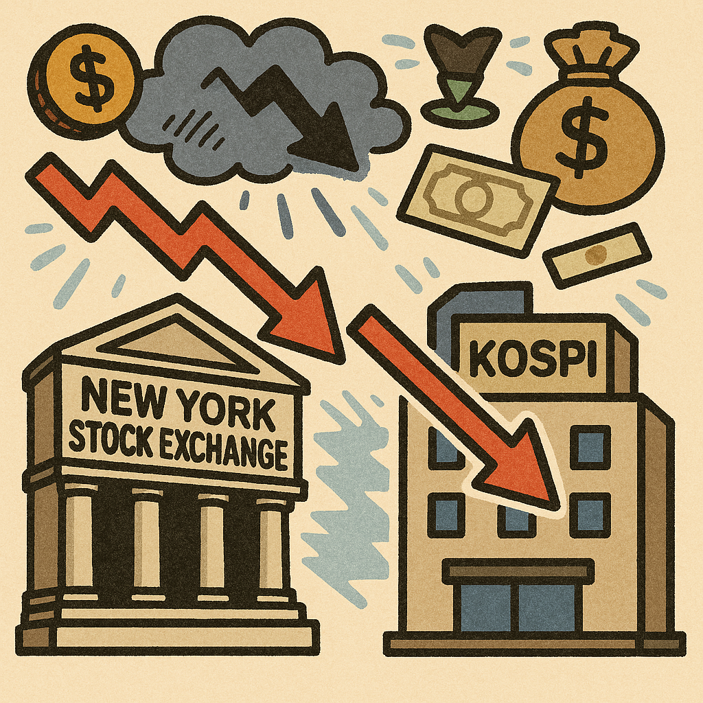뉴욕 증시 급락 vs 코스피 하락