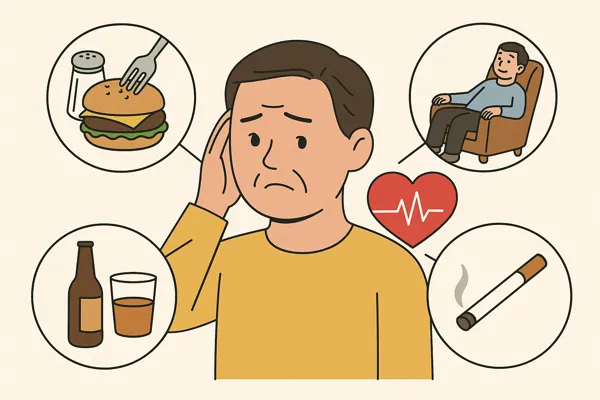 고혈압 원인 일러스트