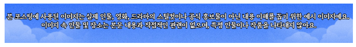 블로그 포스팅 이미지 저작권 면책 안내 문구