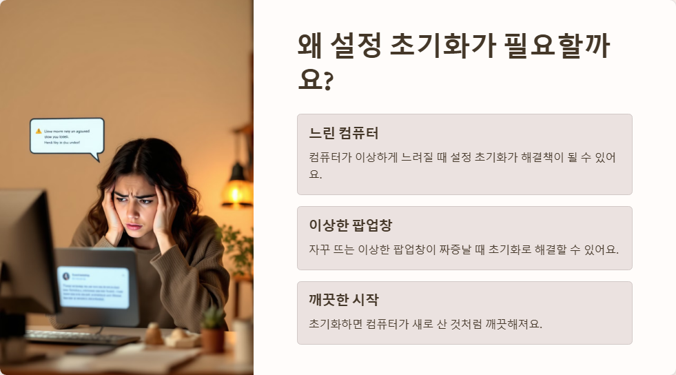 윈도우11에서 설정 초기화하는 방법