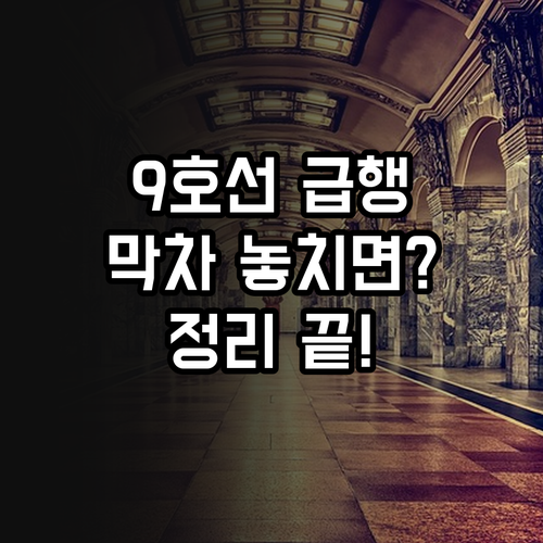 올림픽공원역 9호선 급행 정차역과 요..