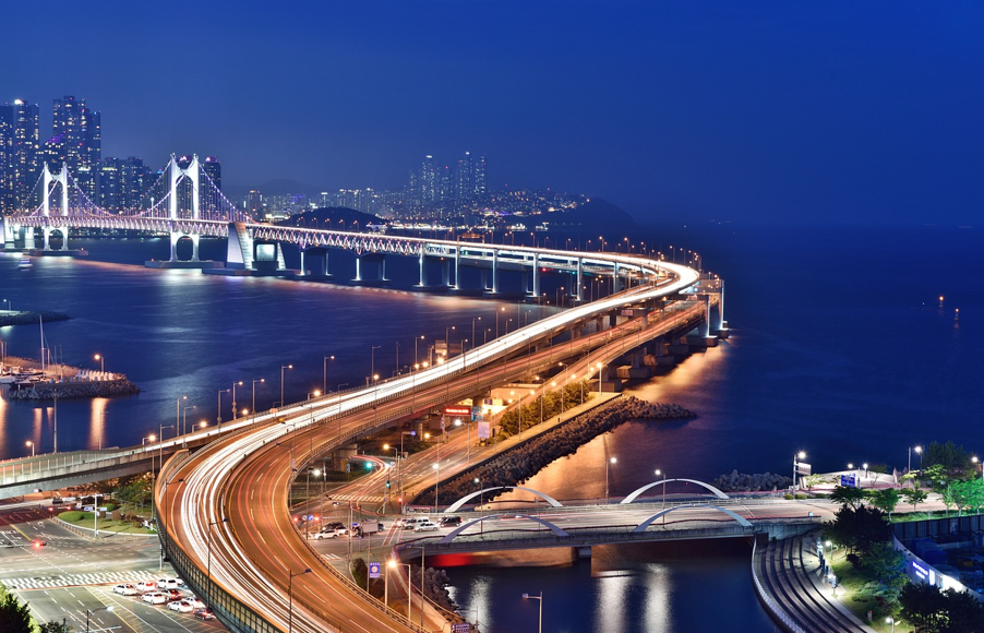 부산 야경 다리