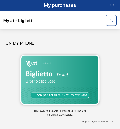 버스에 타고 나면 티켓 눌러서 활성화하기