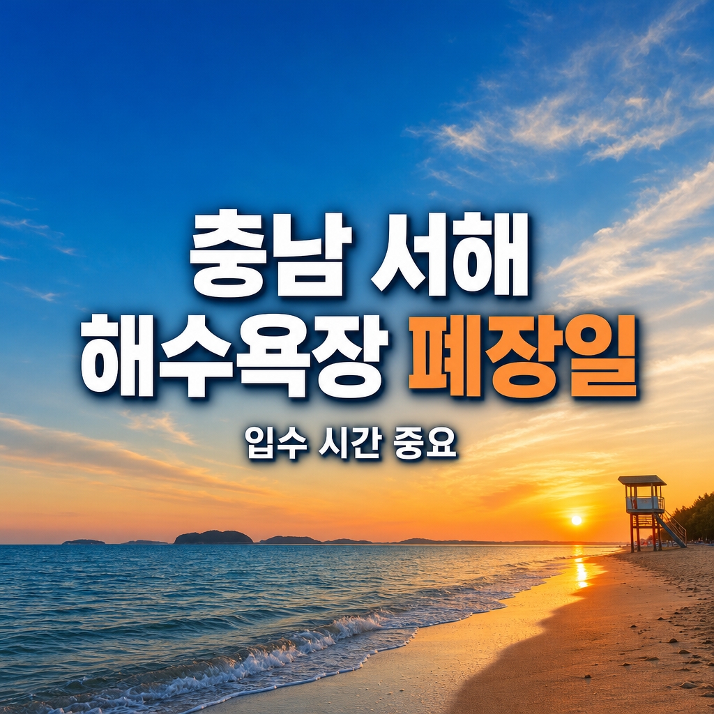 충남 서해 해수욕장 폐장일, 마지막 물놀이는 ‘시간’이 중요합니다