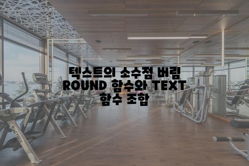 텍스트의 소수점 버림 ROUND 함수와 TEXT 함수 조합