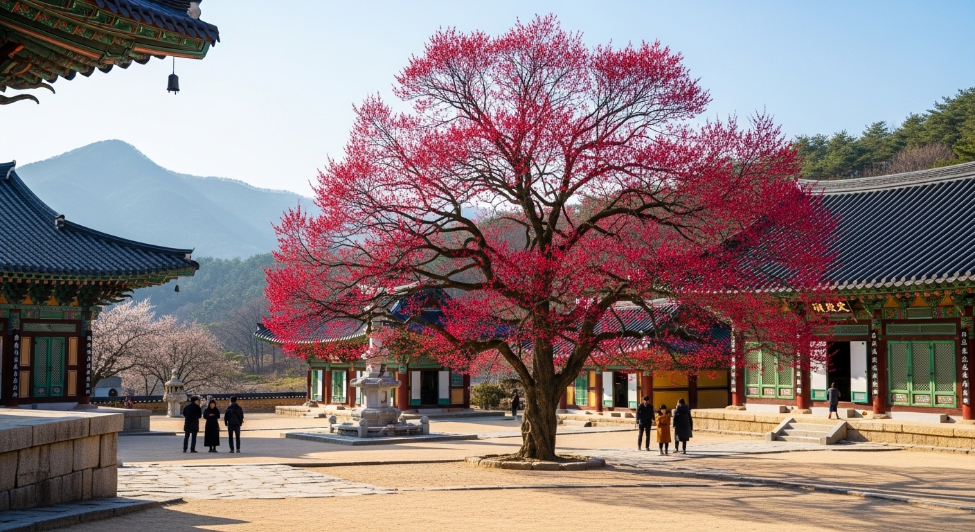 홍매화 우담바라