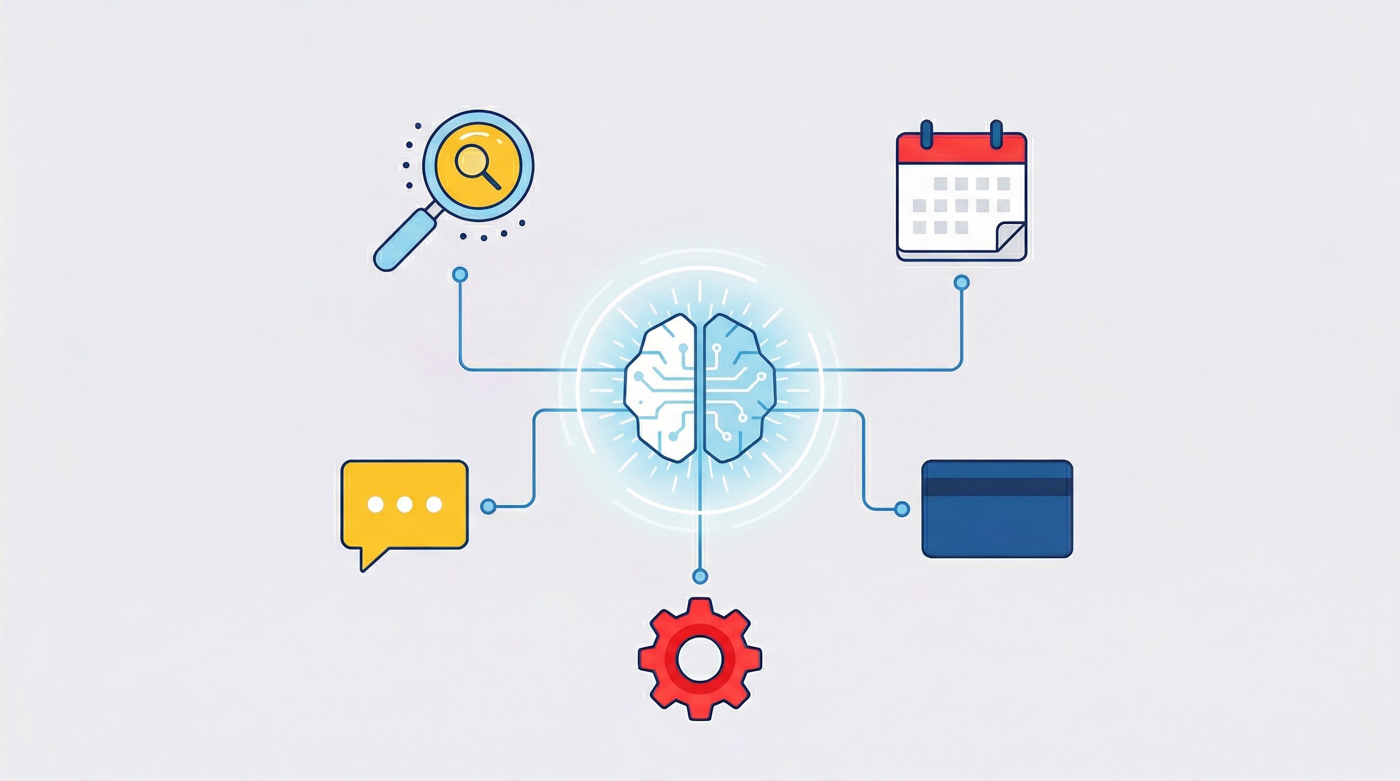 챗봇과 AI 에이전트 차이점 비교 일러스트