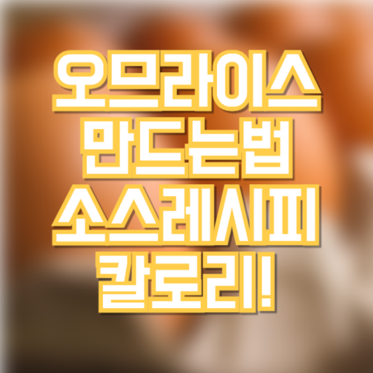 오므라이스 만들기, 소스레시피! 칼로리는 얼마!?