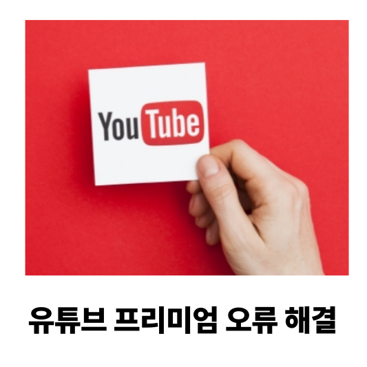 유튜브 프리미엄 오류 해결