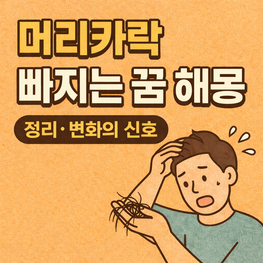 머리카락 빠지는 꿈 해몽 — 불안의 신호일까, 변화의 시작일까?
