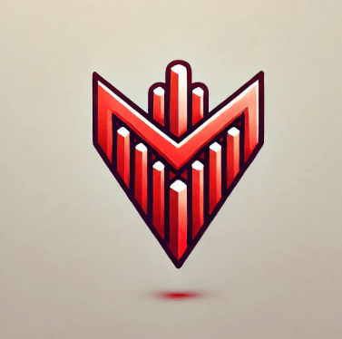 칠리즈 코인 로고를 차용하여 만든 로고, 회색바탕에 빨간색 삼각형변 모양의 로고가 그려져 있다.