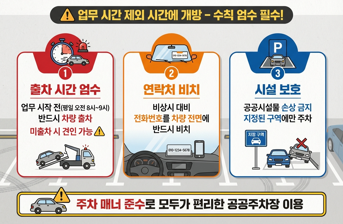 공유누리-주차장-이용시-유의사항