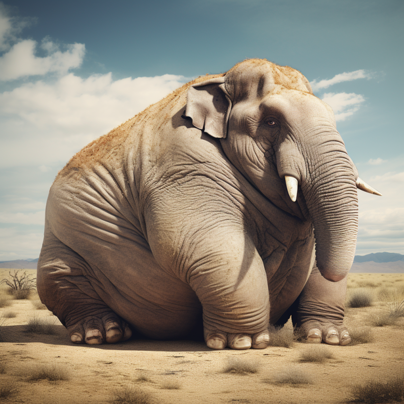 뚱뚱한 코끼리, 비만