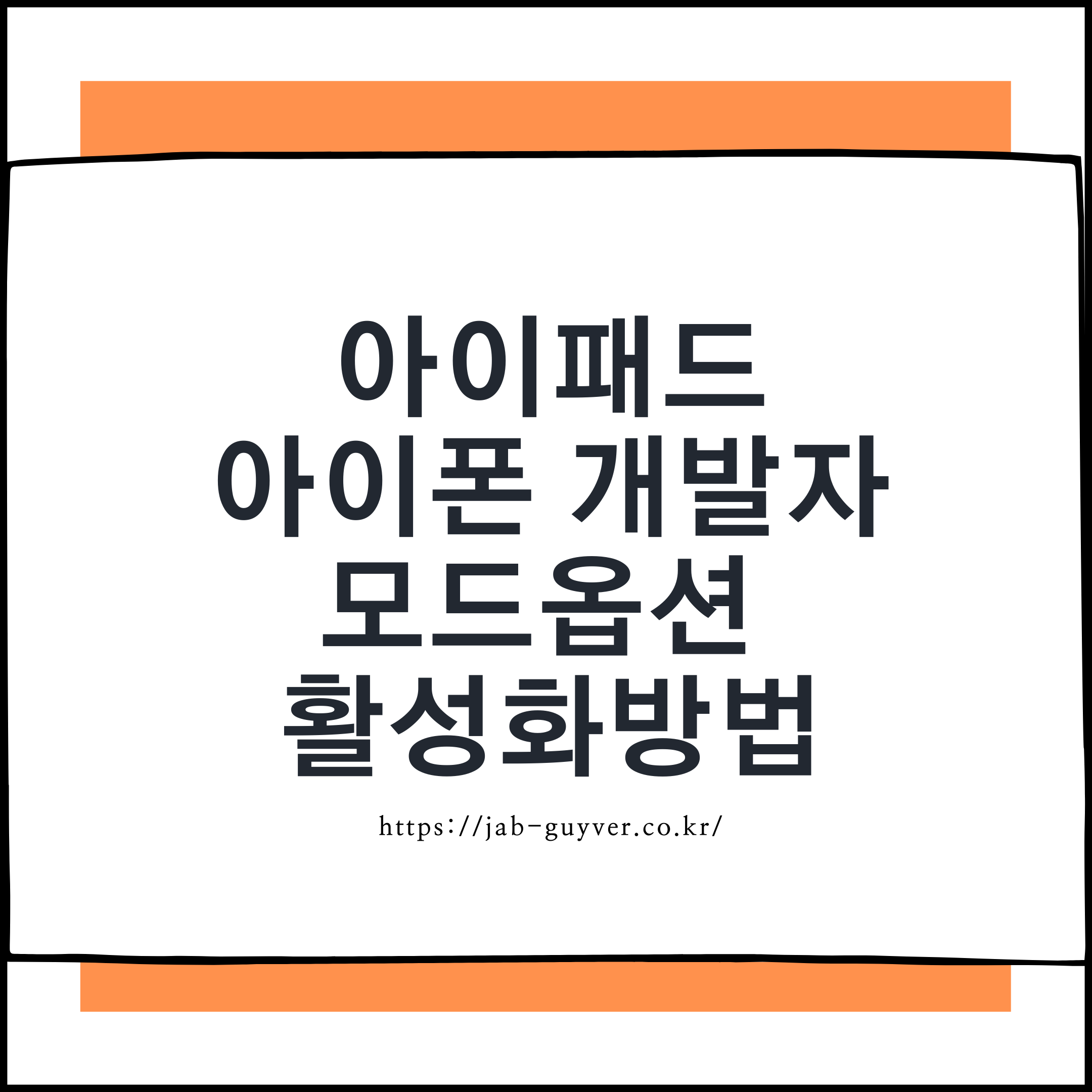 아이폰 아이패드 개발자 모드 Xcode 활성화 방법
